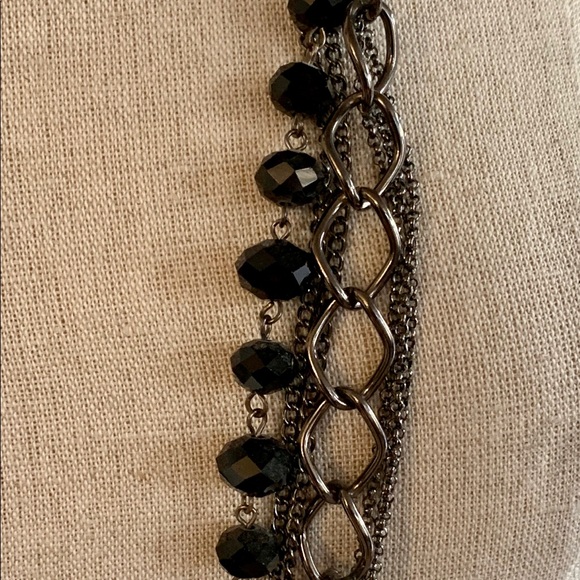 Lucky Star Jewels Layered Gun Metal Necklace - Picture 6 of 9